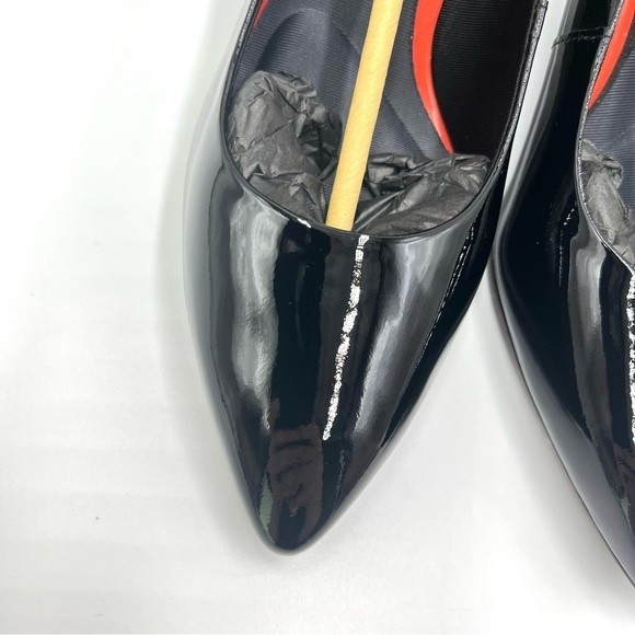 9W 9 W WIDE WIDTH Rockport Women's Total Motion 75MM Black Patent Leather Heels - Picture 4 of 15